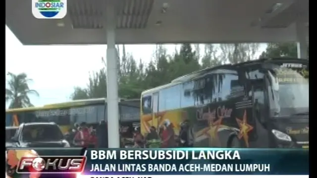 BBM Bersubsidi Langka, Jalan Lintas Banda Aceh - Medan Lumpuh
