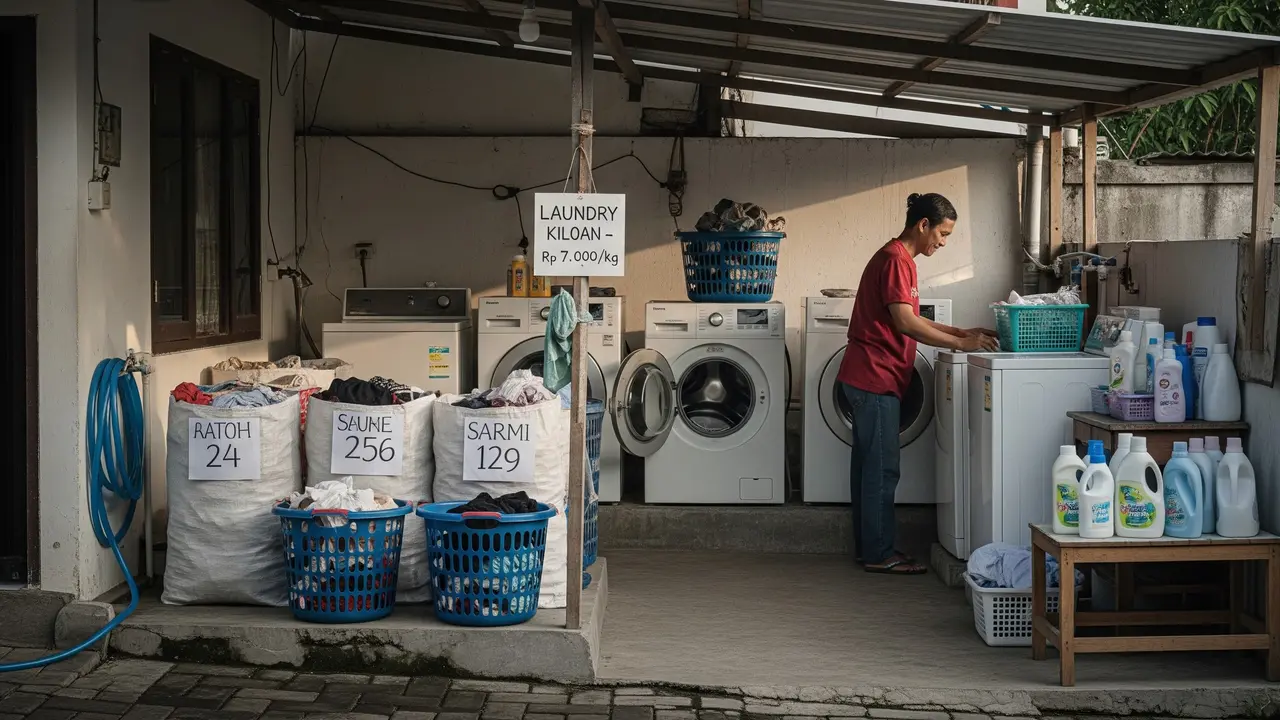mesin cuci terbaik untuk usaha laundry rumahan