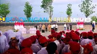 Presiden Jokowi meresmikan Bendungan Karian di Banten, Senin (8/1/2024). Jokowi yakin manfaat bendungan tersebut dapat dirasakan hingga Jakarta. (Foto: Biro Pers Sekretariat Istana)
