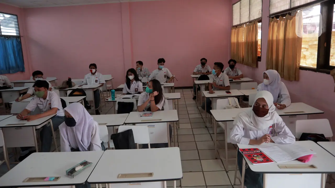 FOTO: Uji Coba Pembelajaran Tatap Muka di Tangerang