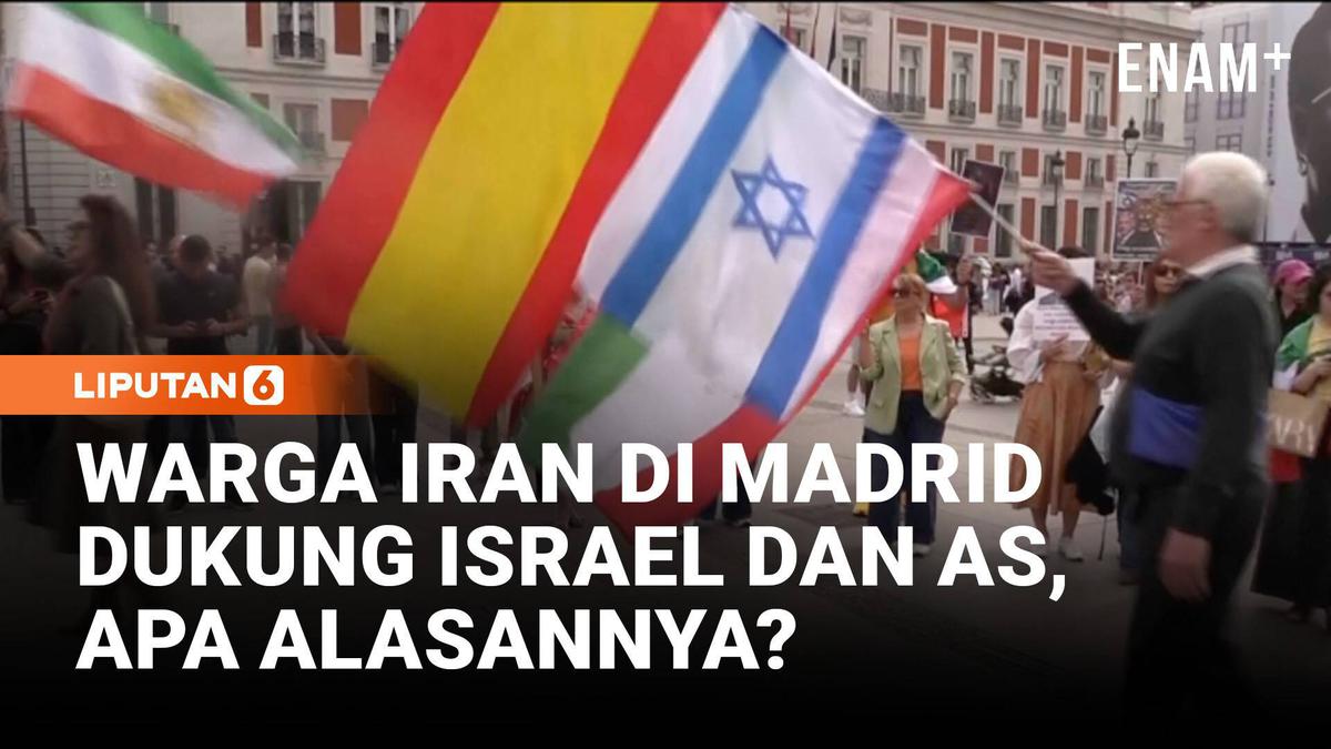 Warga Iran di Madrid Demo Dukung Serangan Trump dan Israel, Kenapa?