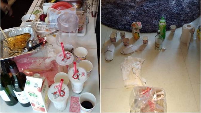 Perempuan di Singapura berbagi cerita perjuangan ibunya yang berprofesi sebagai housekeeper hotel, dalam membersihkan kamar yang super berantakan. (dok. Facebook/Complaint Singapore)