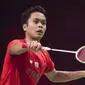 Penampilan buruk dua tunggal putra Indonesia, Anthony Sinisuka Ginting dan Jonatan Christie kembali menyeruak. Jelang berlangsungnya All England, keduanya yang jadi unggulan di German Open 2022 rontok di babak kedua alias 16 Besar dan gagal ke perempatfinal. (AFP/Claus Fisker)