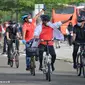 Menteri Perhubungan (Menhub) Budi Karya Sumadi  dalam acara Sosialisasi Pesepeda di Jalan dan Gerakan Peduli Kesehatan 3M di BSD, Tangerang, Minggu pagi (4/10/2020). Dok Kemenhub