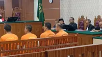 Suasana sidang perdana kasus penganiayaan Bripda Natanael di asrama Polda Kepri. (Liputan6.com/Ajang Nurdin)