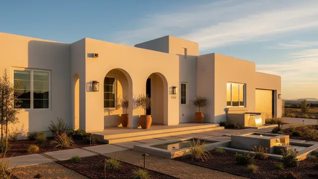 Rumah Mediterania Modern dengan Lengkungan Minimalis