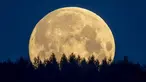 Bulan purnama terlihat di wilayah Taunus, Frankfurt, Jerman, Kamis (7/5/2020). Fenomena supermoon atau di belahan Bumi lain disebut flower moon ini merupakan yang terakhir di tahun 2020. (AP Photo/Michael Probst)