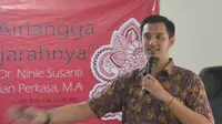 Dosen Ilmu Sejarah Fakultas Ilmu Budaya (FIB) Universitas Airlangga, Adrian Perkasa. (Foto: Liputan6.com/Dian Kurniawan)