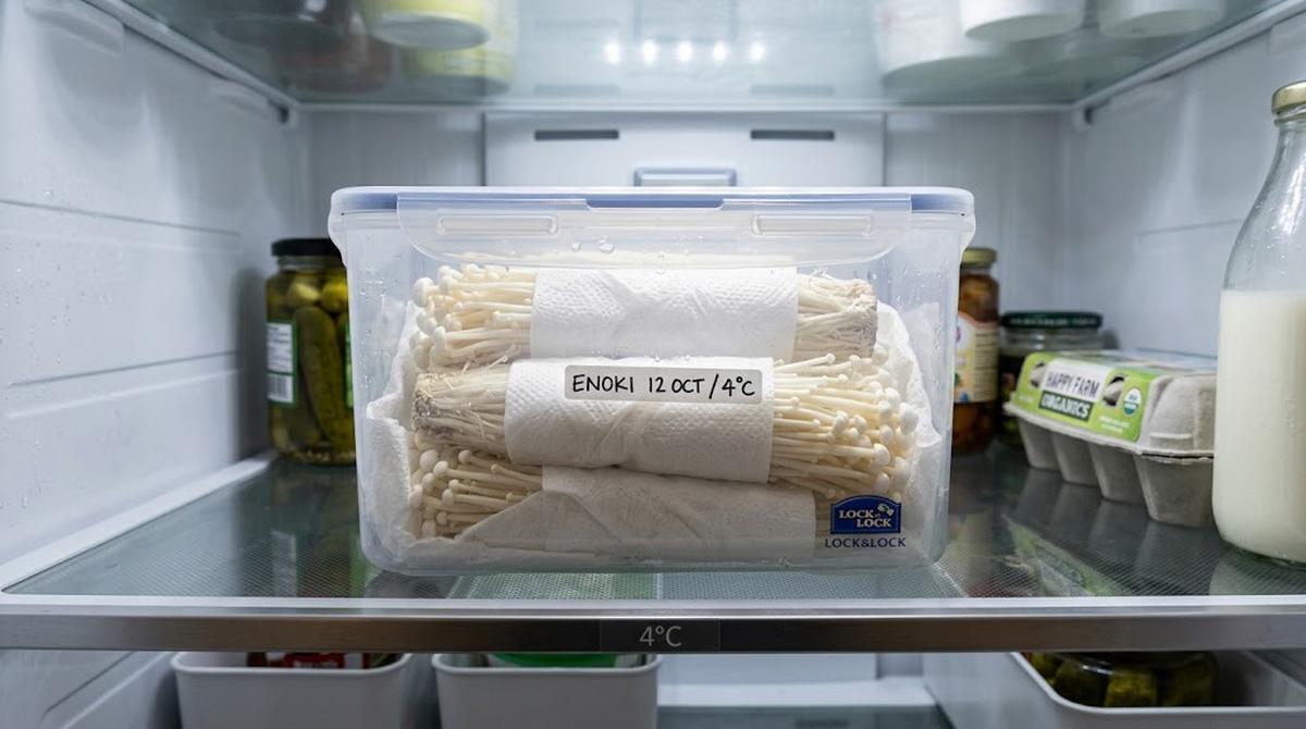 Cara Membersihkan Jamur Enoki Sebelum Dimasak/AI Generated