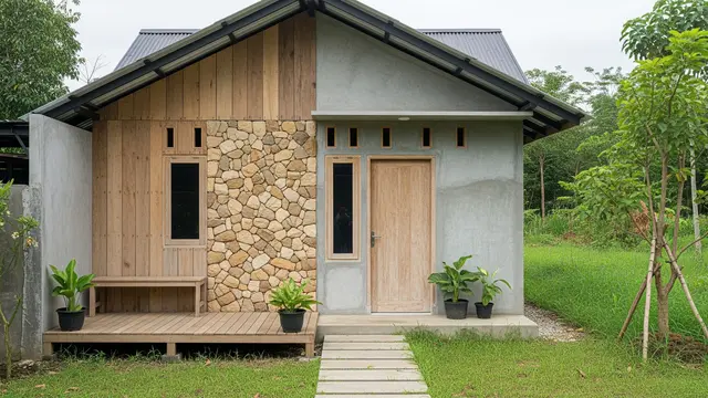 8 Desain Rumah Kampung dengan Sentuhan Industrial Sederhana, Minimalis dan Nyaman