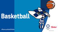 Banner Basket Olimpiade Tokyo 2020. (Foto: Vidio)