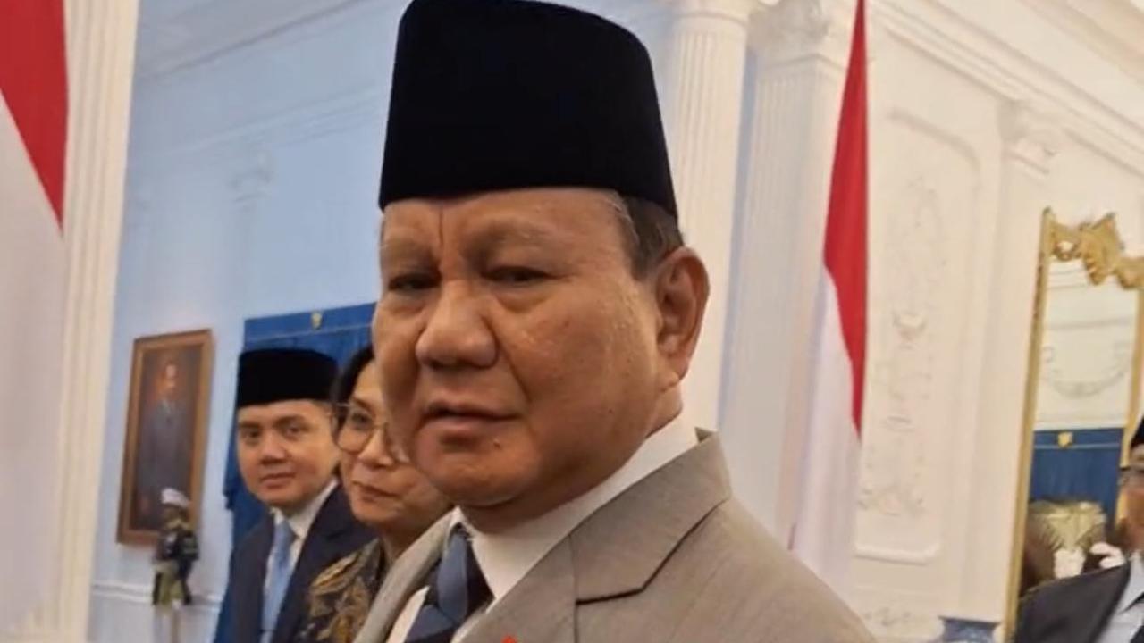 Presiden Prabowo Subianto di  Istana Merdeka Jakarta, Selasa (25/3/2025).