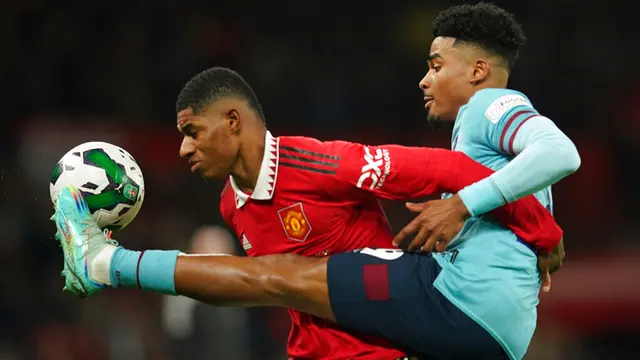 Pemain Manchester United Marcus Rashford