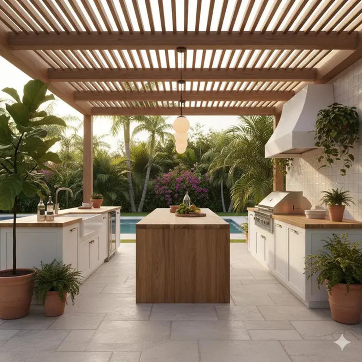 9 Dapur Outdoor Sederhana tapi Berkelas, Cocok untuk Rumah di Daerah Panas