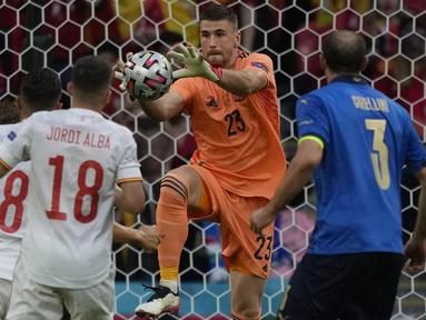 Timnas Spanyol yang telah menjalani laga pertama cabang sepak bola Olimpiade Tokyo 2020 dengan hasil imbang 0-0 melawan Mesir membawa 6 alumnus Euro 2020 dalam skuat mereka. Di samping tampil apik pada Euro lalu, usia mereka juga sesuai dengan regulasi. (Foto: AFP/Pool/Frank Augstein)