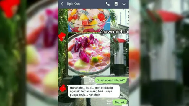 Bapak kos ini tak segan untuk menghubungi anak kosnya untuk sekadar bercanda.