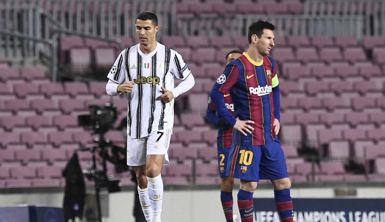 Persaingan dua pemain terbaik dunia, Cristiano Ronaldo dan Lionel Messi menjadi bumbu di babak 16 Besar Liga Champions musim ini. Berbagai rekor telah mereka ciptakan di babak yang sama di musim-musim sebelumnya. Akankah rekor mereka dapat diperbarui? (AFP/Josep Lago)