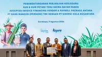 Penandatanganan Perjanjian Kerja Sama (PKS) antara Bank Mandiri dengan PT Sinergi Gula Nusantara di Surabaya, Jumat (9/8/2024). (Foto: Istimewa)