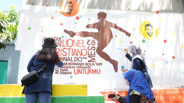 Hias Kampung Bucin Piala Dunia 2022