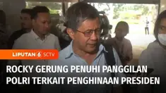 Akademisi, Rocky Gerung memenuhi panggilan Bareskrim Polri untuk mengklarifikasi kasus penyebaran berita bohong terhadap Presiden Joko Widodo. Rocky mengaku dicecar 40 pertanyaan oleh Penyidik Bareskrim Polri.