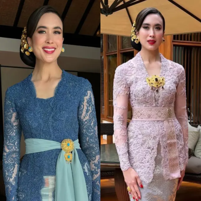 6 Pesona Anggun Menpar Widi Wardhana Dibalut 2 Kebaya Bali saat Hadiri HUT ke-52 Himpunan Ratna Busana Bersama Titiek Soeharto