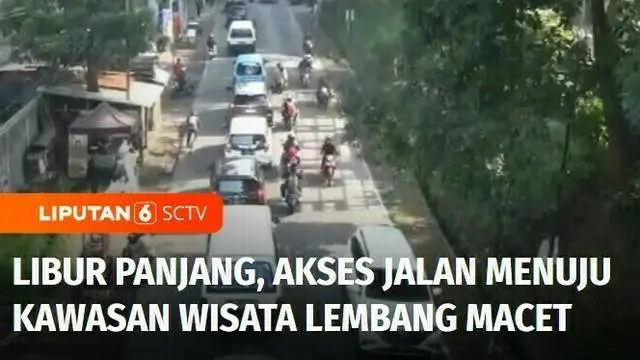 Libur akhir pekan, akses jalan menuju sejumlah tempat wisata macet. Polisi melakukan sistem buka tutup jalan untuk mengurai kemacetan di kawasan Lembang, Bandung Barat.