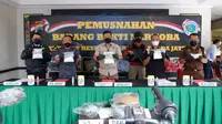 Ditresnarkoba Polda Jateng Musnahkan 20 Kg Ganja dan 4 Kg Sabu