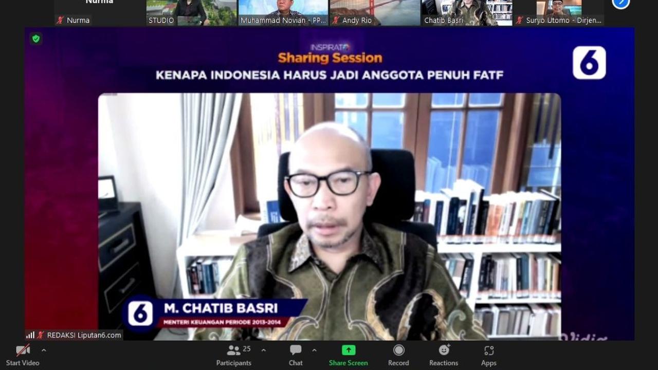 Ekonom Chatib Basri dalam Program Inspirato Sharing Session dengan Tema: Kenapa Indonesia Harus Jadi Anggota Penuh FATF.