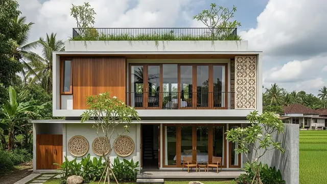 Rumah Kampung dengan Sentuhan Modern