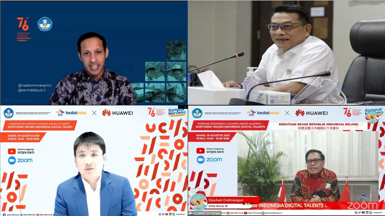 Kedaireka Kemendikbudristek bekerjasama dengan Huawei dalam penyelenggaraan pelatihan di bidang TIK (Dok. Huawei)