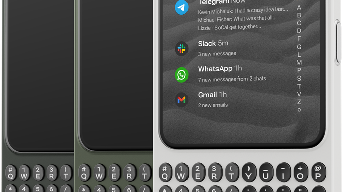 Clicks Communicator: Android Keyboard Fisik Rasa BlackBerry, Pengisian Nirkabel Qi2