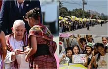 FOTO: Detik-Detik Paus Fransiskus Mendarat Pertama Kalinya di Timor Leste, Antusiasme Warga Terlihat Sepanjang Jalan Kota Dili
