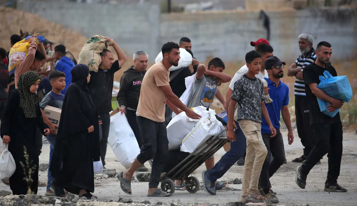 Hal ini sebagai imbas dari peperangan yang terjadis sejak 7 Oktober 2023 silam dan blokade bantuan yang dilakukan Israel sejak 2 Maret 2025. (Eyad BABA/AFP)
