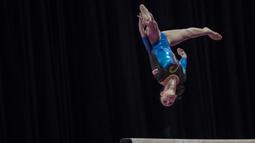 Pesenam Malaysia, Farah Ann, saat tampil pada Asian Games XVIII cabang senam di JiExpo Kemayoran, Jakarta, Rabu (22/8/2018). Selain cantik, dirinya merupakan salah satu pesenam putri terbaik Malaysia. (Bola.com/Vitalis Yogi Trisna)