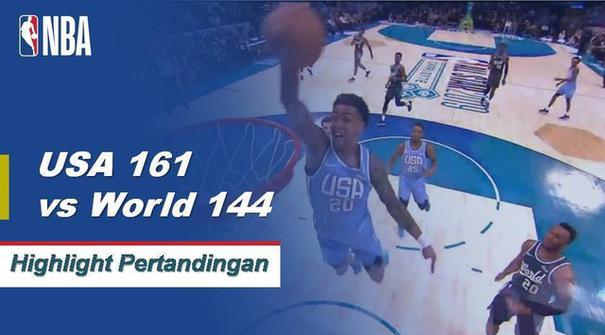 Kyle Kuzma mencetak 35 poin dan memenangkan MVP ketika Team USA mengalahkan Team World, 161 - 144