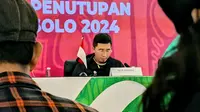 Ketua Sub Bidang Upacara Panitia Besar (PB) Peparnas XVII Hasbi Ashshiddiqi soal Penutupan Peparnas 2024 Tampilkan Orkestra Bahasa Isyarat dan Libatkan Anak-Anak SLB, Solo (12/10/2024). Foto: Liputan6.com/Ade Nasihudin.