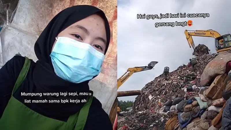 Tak Malu, Wanita Ini Tunjukkan Tempat Kerjanya di Tumpukan Sampah