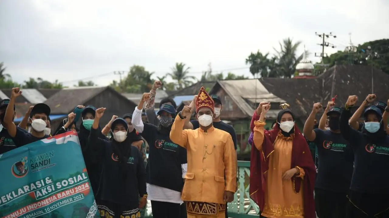 Relawan Kawan Sandi mendeklarasikan Sandiaga Capres 2024. (Istimewa)