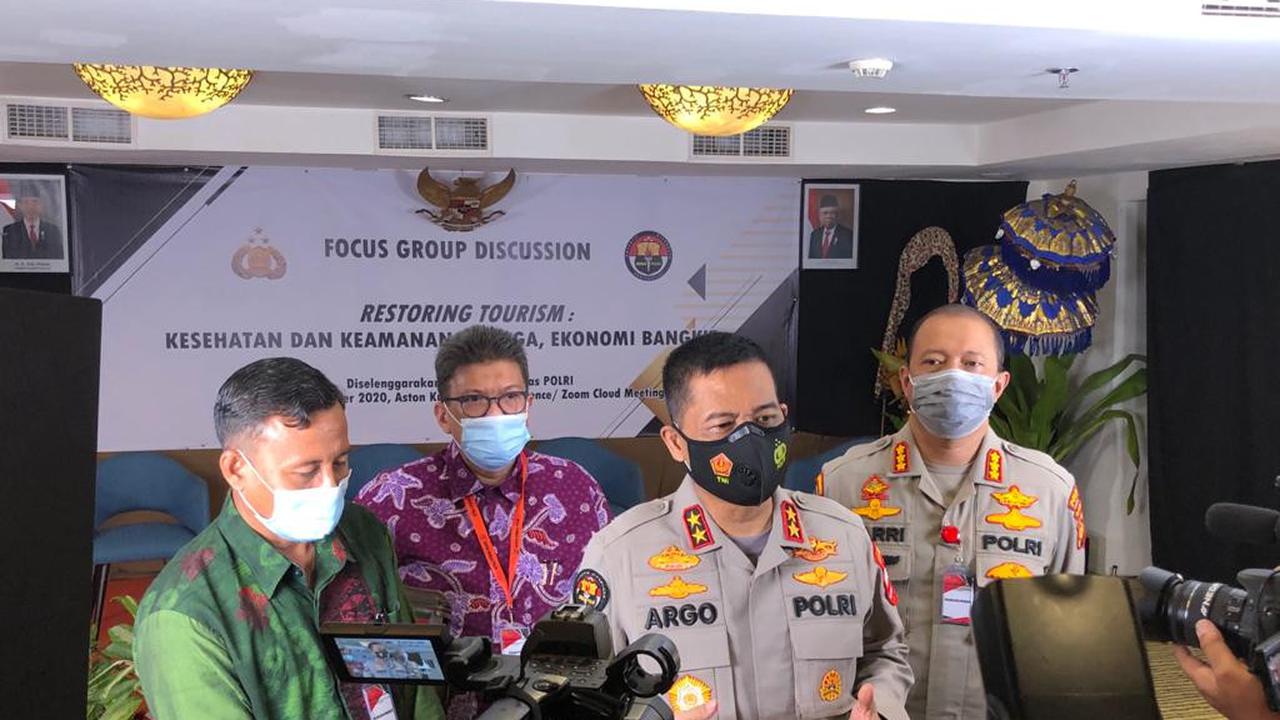Irjen Argo pada webinar bertemakan 'Restoring Tourism: Kesehatan dan Keamanan Terjaga, Ekonomi Bangkit', di Kuta, Bali.