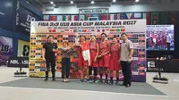 Tim basket putri Indonesia rajai kompetisi  FIBA 3x3 U18 Asia Cup 2017 di Cyberjaya, Malaysia. Minggu (28/5/2017).(Perbasi)