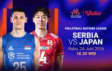 Volleyball Nations League 2026 - Serbia vs Japan Saksikan Hanya di Vidio