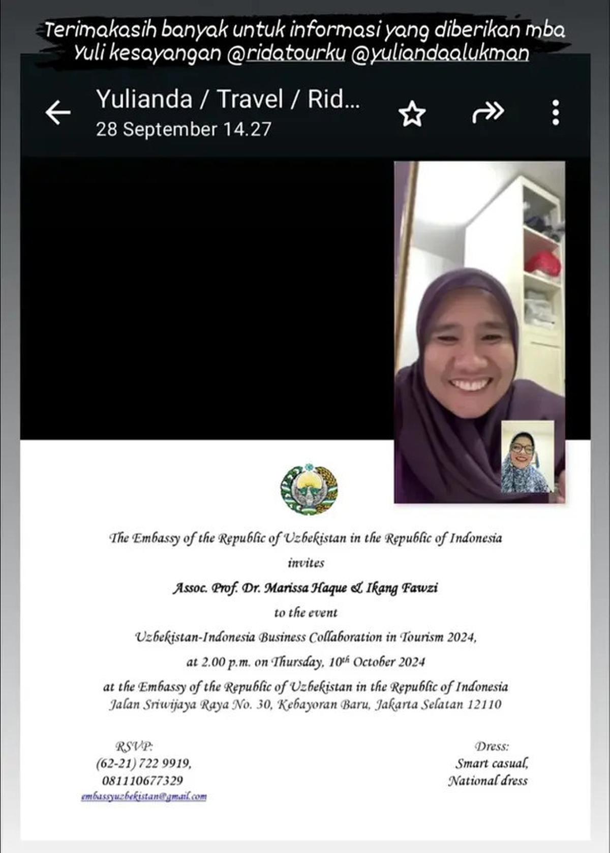 Ustad Yusuf Mansur Ungkap Firasat Sebelum Marissa Haque Meninggal Dunia