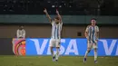 Agustin Ruberto total mencetak 3 gol bagi Timnas Argentina U-17 dari tiga laga di Grup D. Tiga gol dibagi rata dalam ketiga laga tersebut, yaitu masing-masing satu gol dicetaknya saat kalah 1-2 dari Senegal pada matchday pertama, saat menang 3-1 atas Jepang pada matchday kedua dan saat menang 4-0 atas Polandia pada matchday ketiga. (Bola.com/Ikhwan Yanuar)