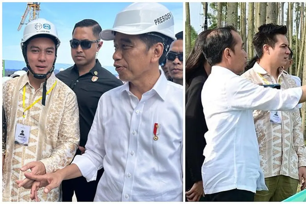 7 Potret Baim Wong Kunjungi IKN Bersama Presiden Jokowi, Ingin Ikut Investasi