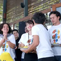 Mira Lesmana, Dian Sastro dan Nicolas Saputra menghadiri acara syukuran pra syuting AADC 2. (Galih W. Satria/Bintang.com)