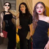 Artis Tampil Stand Out dengan Sentuhan Lipstik Merah saat Kondangan. Dok. Instagram