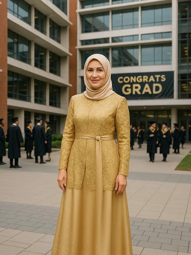 Model Gamis yang Cocok untuk Ibu yang Menghadiri Wisuda Anaknya