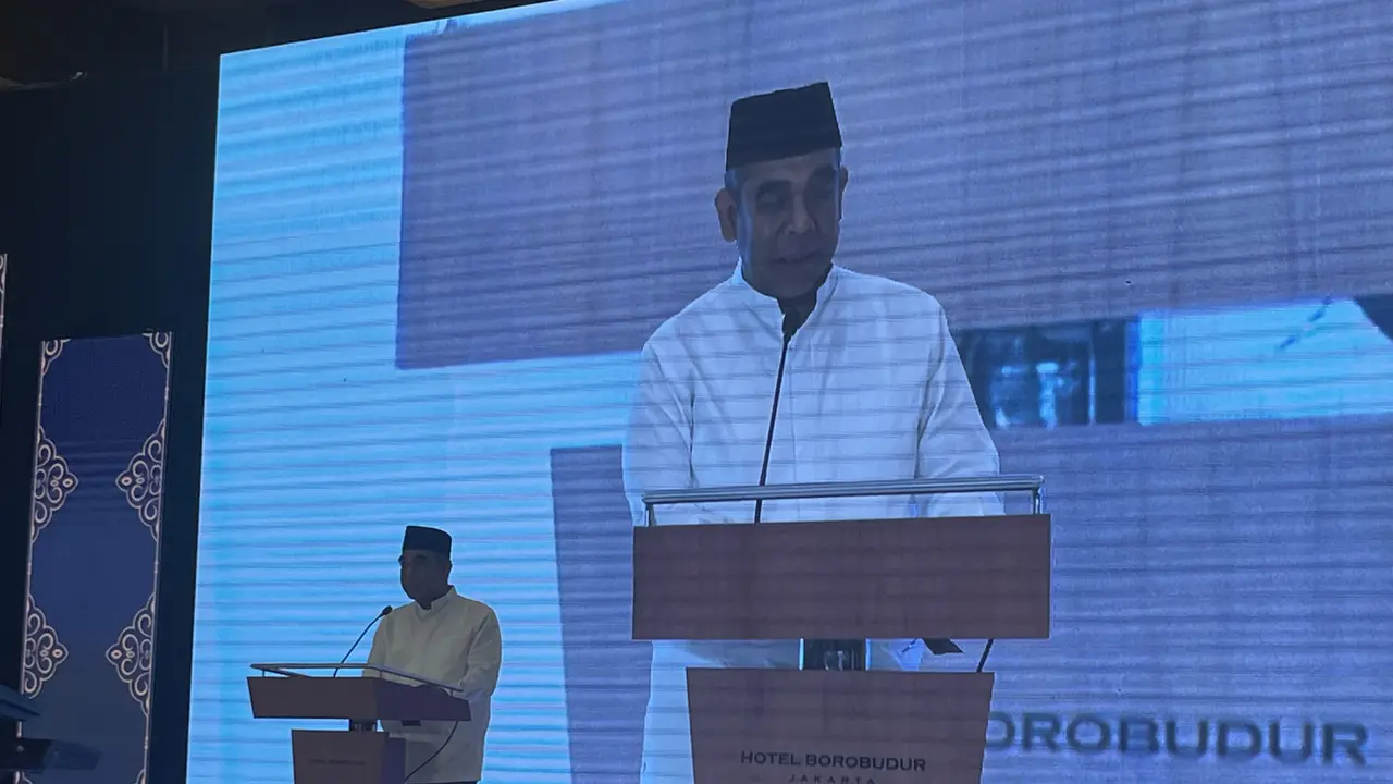 Ketua Majelis Permusyawaratan Rakyat Republik Indonesia (MPR RI), Ahmad Muzani, dalam acara Konvensyen Dunia Melayu Dunia Islam (DMDI) ke-23 di Hotel Borobudur, Jakarta, Jumat (24/10/2025) (Istimewa)