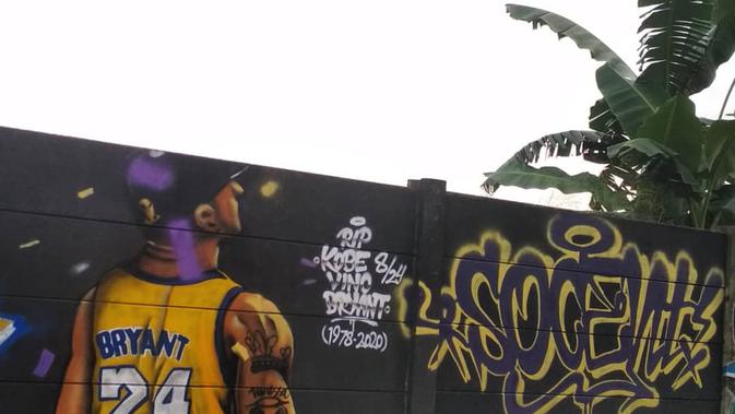 Grafiti Kobe Bryant di Bojong Gede, Kabupaten Bogor. (Socent).