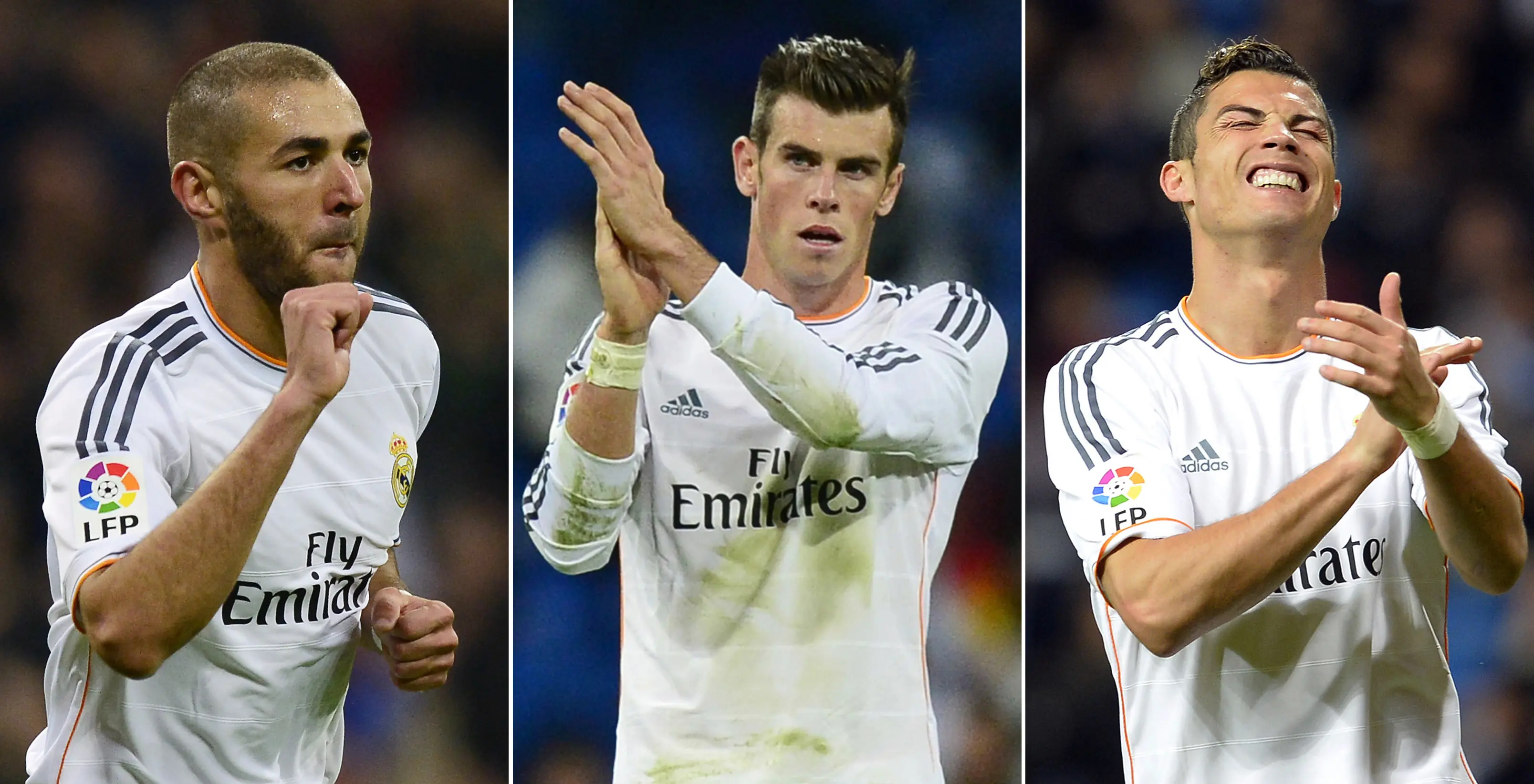 Gareth Bale, Karim Benzema, Cristiano Ronaldo (AFP)